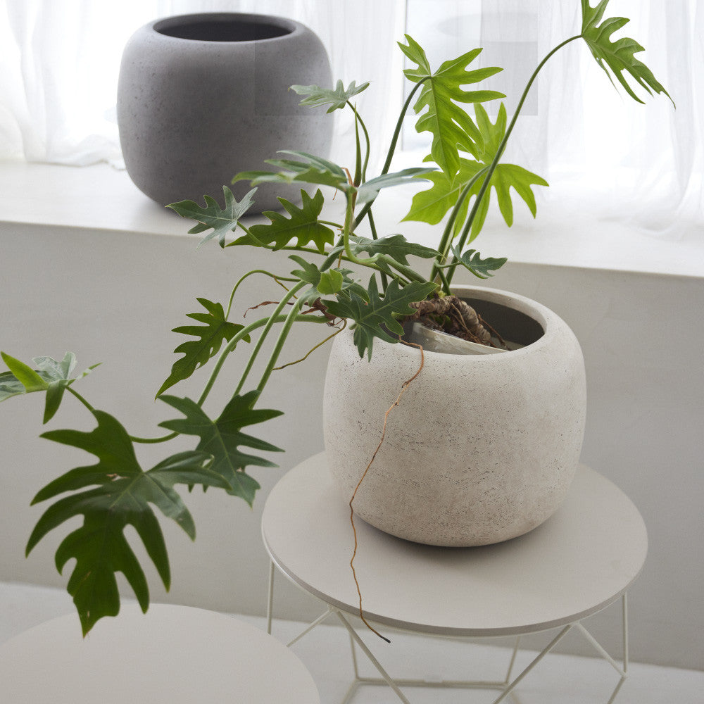 石目調ラウンドプランター