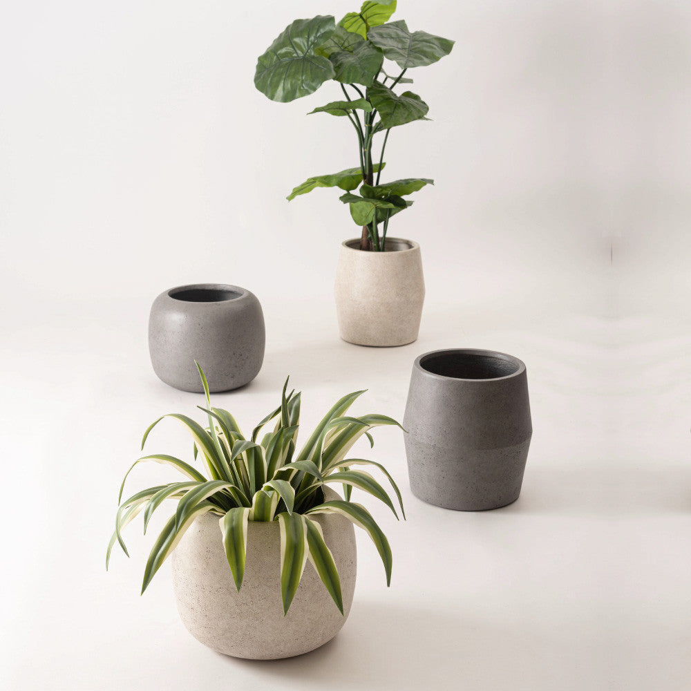 石目調ラウンドプランター