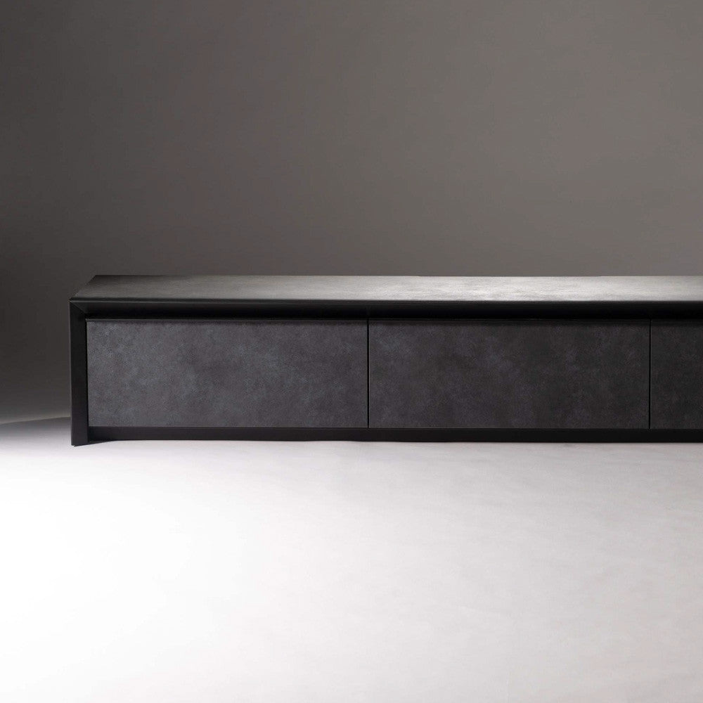 石目調×木目調 テレビボード