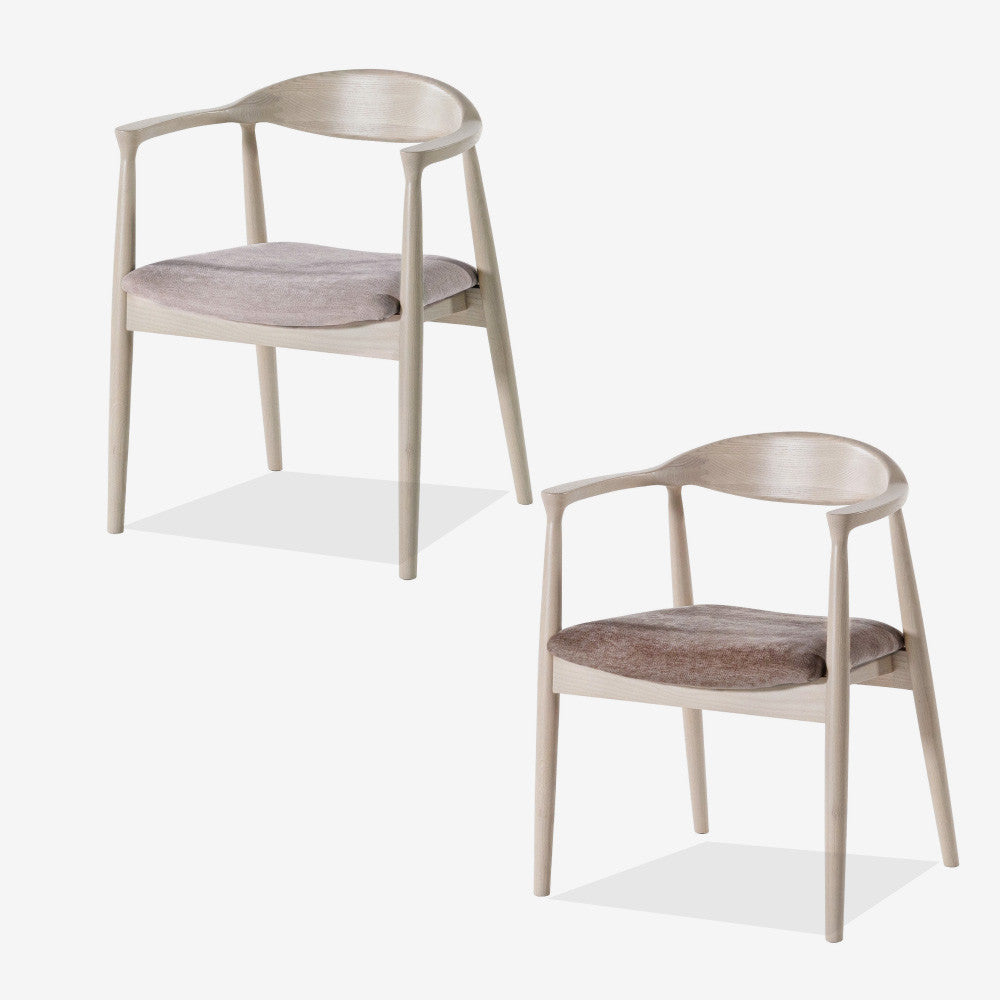 肘掛け付き北欧ダイニングチェア