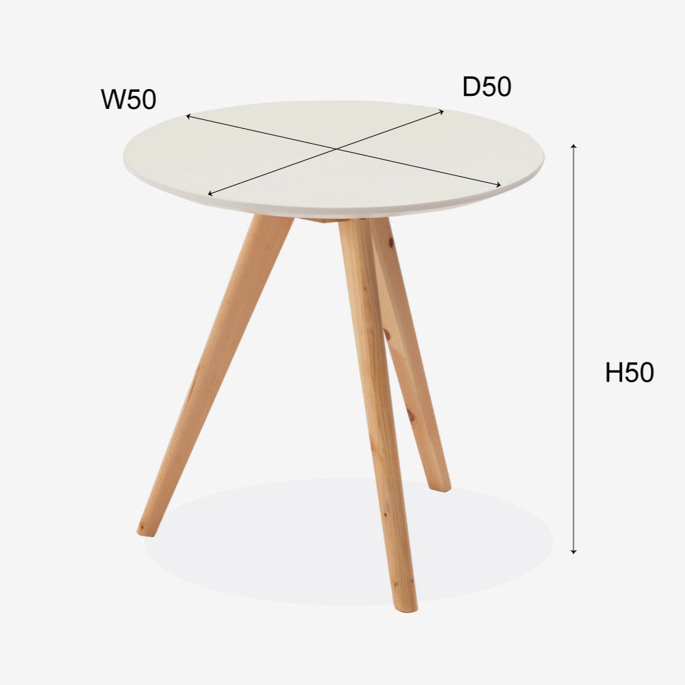 ラウンドサイドテーブル