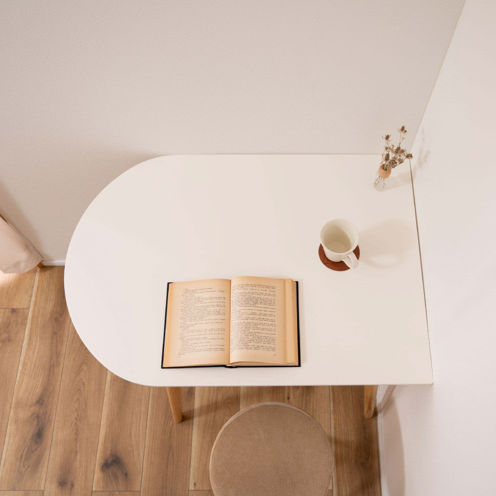 壁付け半円テーブル