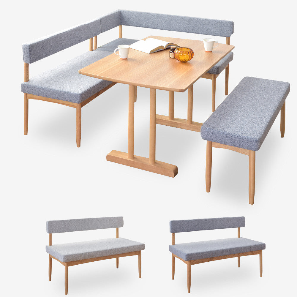 ダイニングベンチ背もたれ付