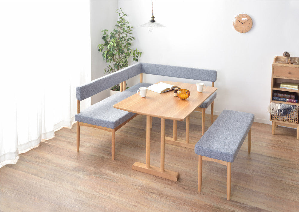 ダイニングベンチ背もたれ付