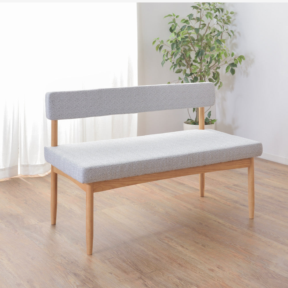 ダイニングベンチ背もたれ付