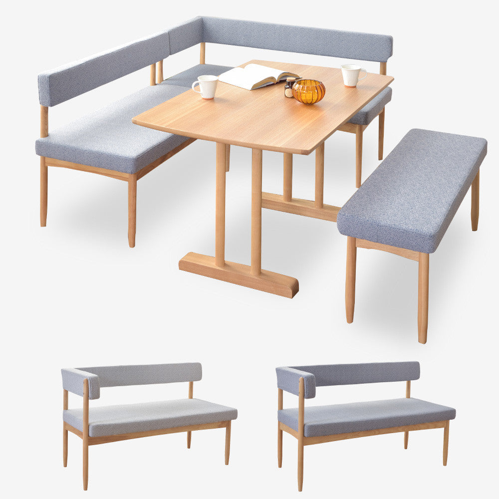 ダイニングベンチ肘掛け付