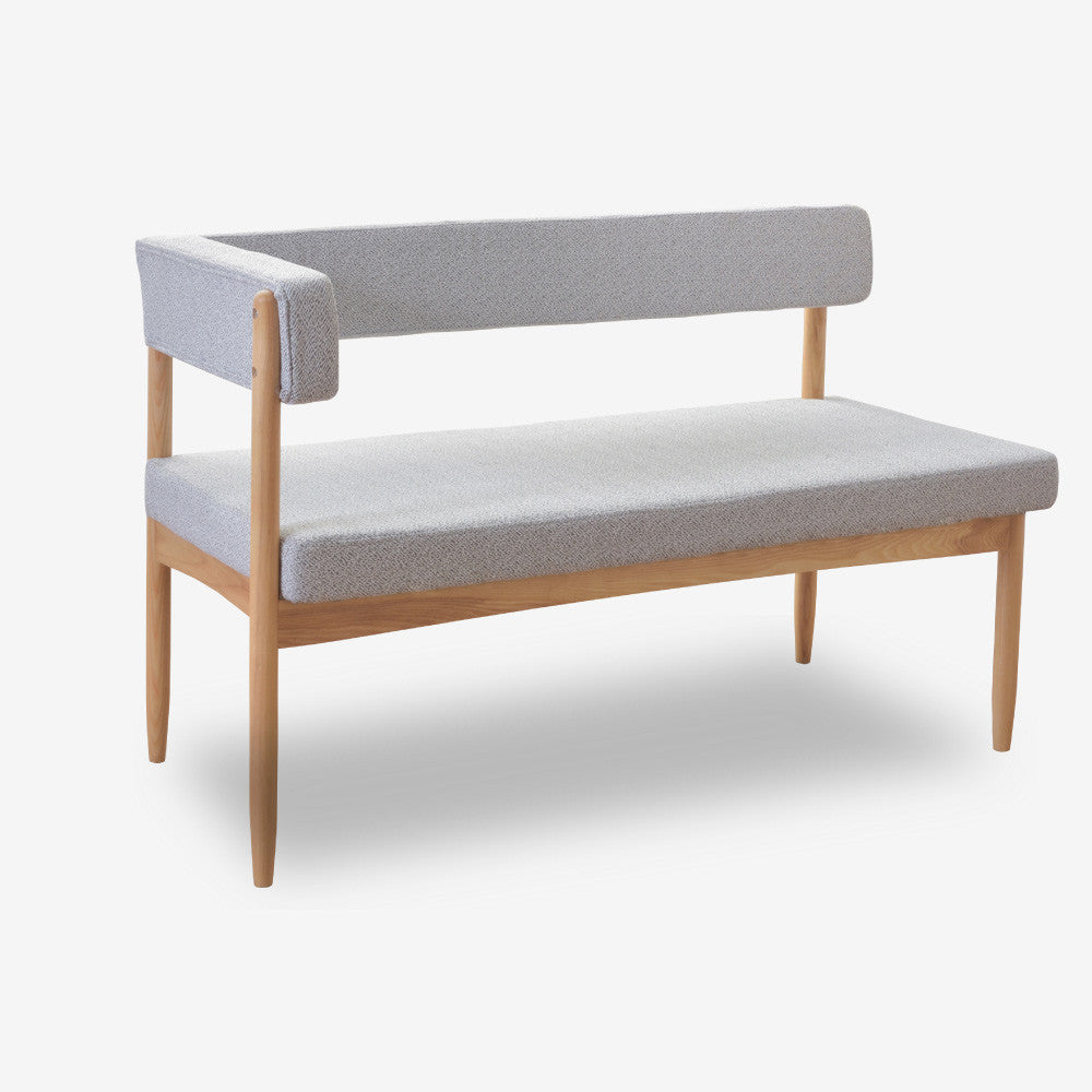 ダイニングベンチ肘掛け付