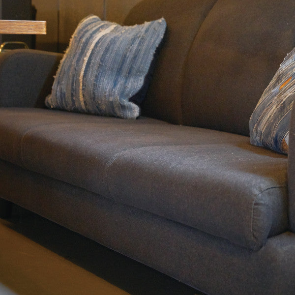 ブラックデニムソファ　３人掛